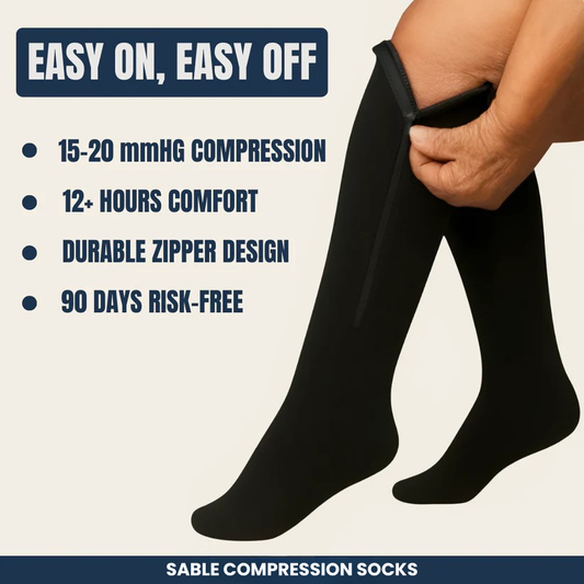 SABLE ZIPPER COMPRESSION SOCKS